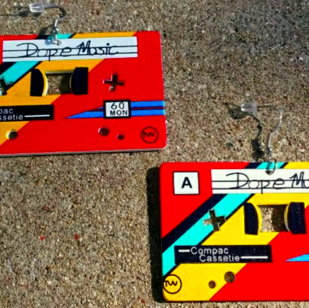 Vintage style cassette tape Earrings new